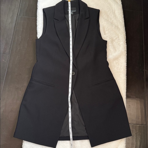 Cynthia Rowley Black Sleeveless Blazer Vest Size S - Picture 7 of 10